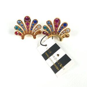 NWT LELE SADOUGHI CRYSTAL LELE BUTTON EARRINGS GLASS RAINBOW‎ LS1476GR